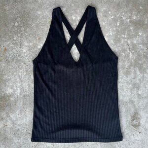 Black AEMI + Co ribbed tank top
